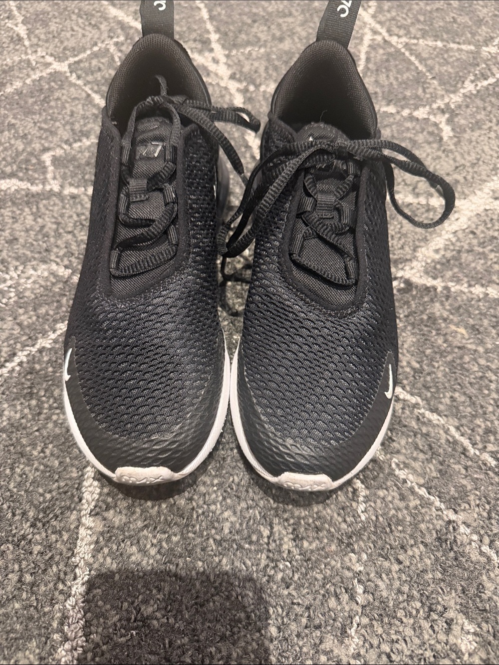 Nike Kids Black and White Mesh Sneakers